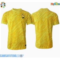 Camisa de time de futebol França Goleiro Replicas 1º Equipamento Europeu 2024 Manga Curta